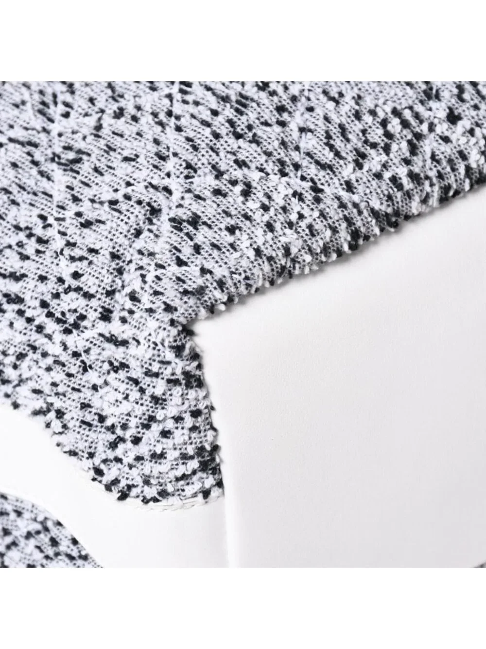 Chanel Cruise Collection Pile Beach Terry Cloth CC Logo White Gray Tote Bag